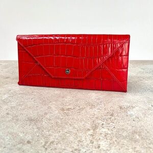 Abas Crocodile Red Wallet
